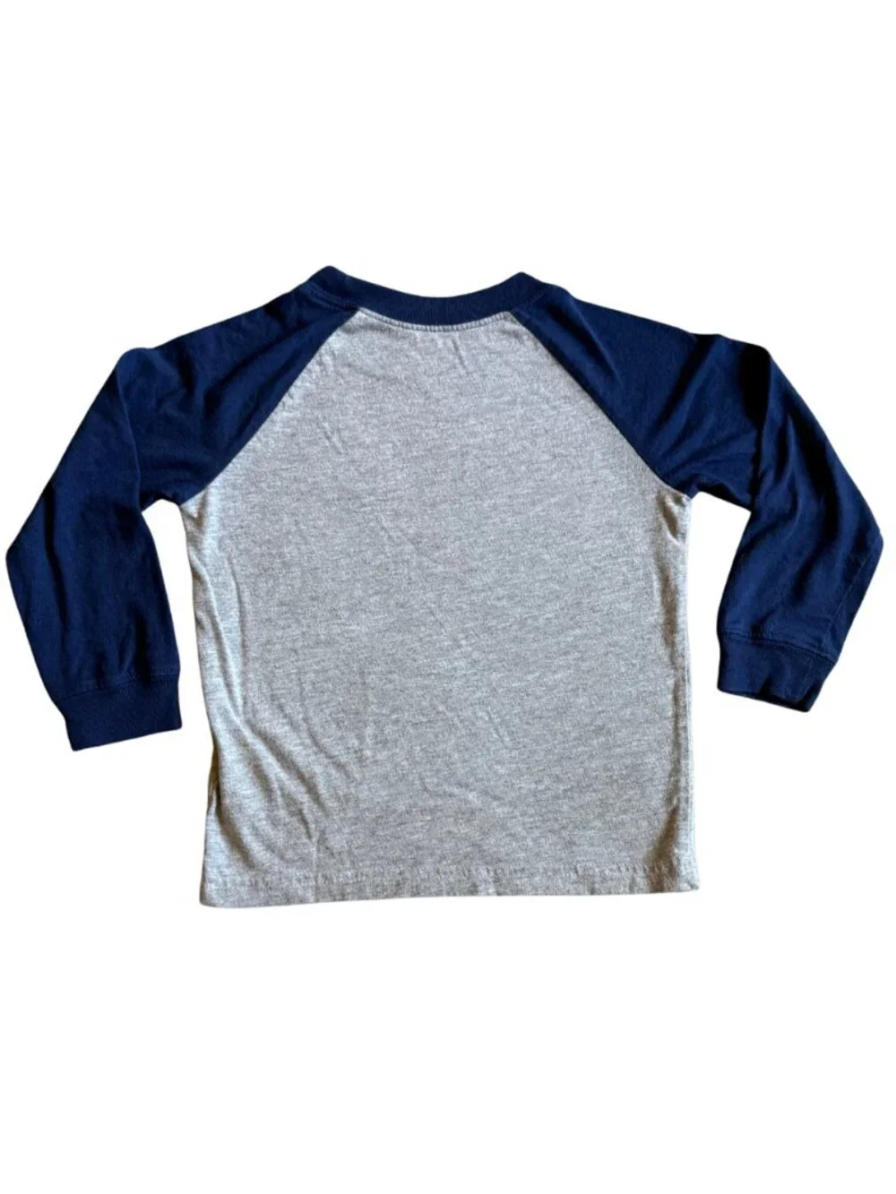 Carter’s Gray Navy Long Sleeve Raglan Baseball Tee Shirt 2T